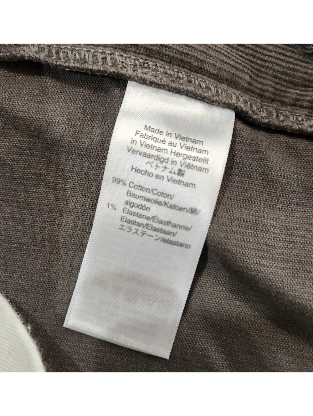 J Crew 484 Slim Fit Corduroy Pants Mens Grey Ribbed Trousers Size 36x32